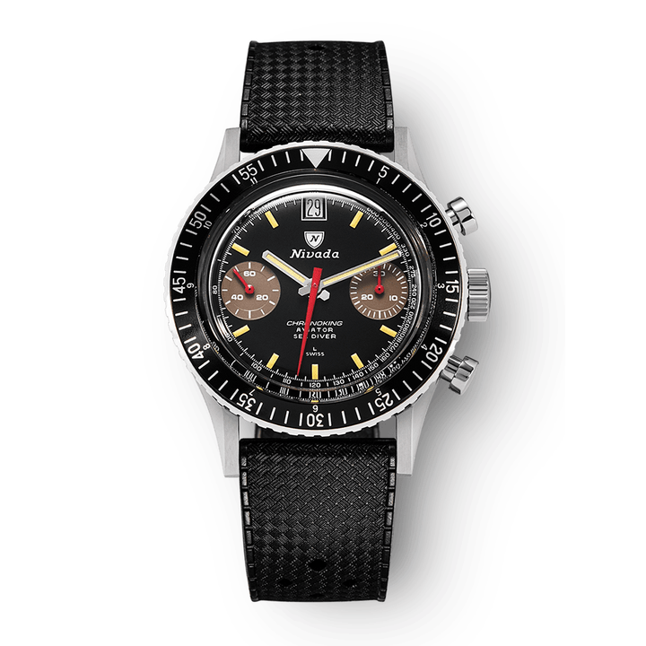 Nivada Grenchen Chronoking Manual 38mm 87033M01 - Kautschukarmband Tropic