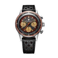 Nivada Grenchen Chronoking Racing Black Amber 38mm 87055Q10 - Racing-Armband Schwarz