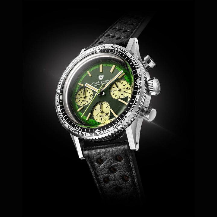 Nivada Grenchen Chronoking Racing Green 38mm 87057Q - Lünettenvariante 1