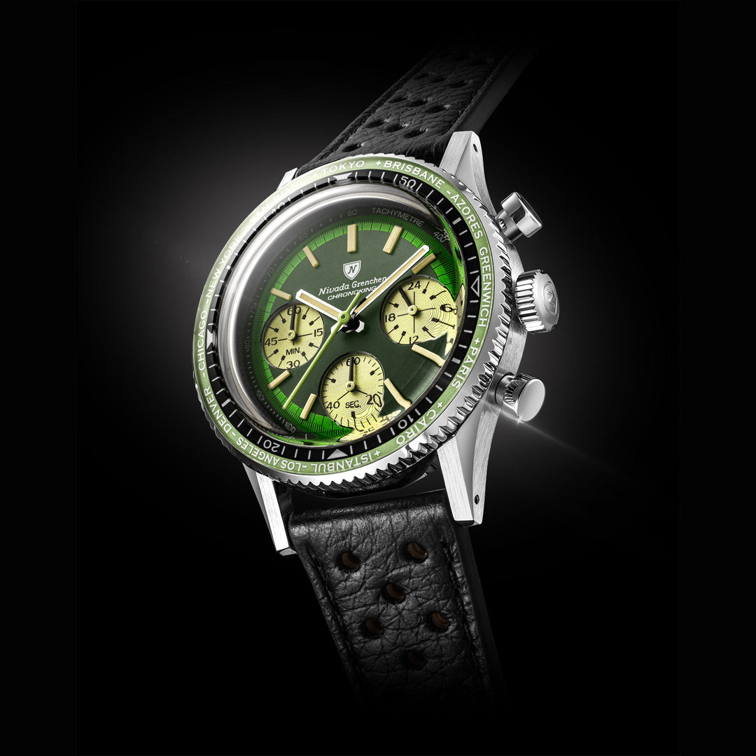 Nivada Grenchen Chronoking Racing Green 38mm 87057Q - Lünettenvariante 2