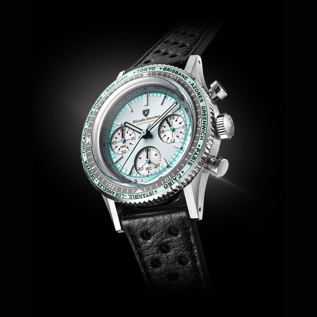 Nivada Grenchen Chronoking Racing Grey 38mm 87056Q - Lünettenvariante 1