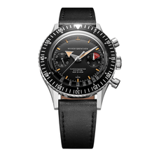 Nivada Grenchen Chronomaster Broad Arrow 41mm 85041M17 - Lederarmband Schwarz