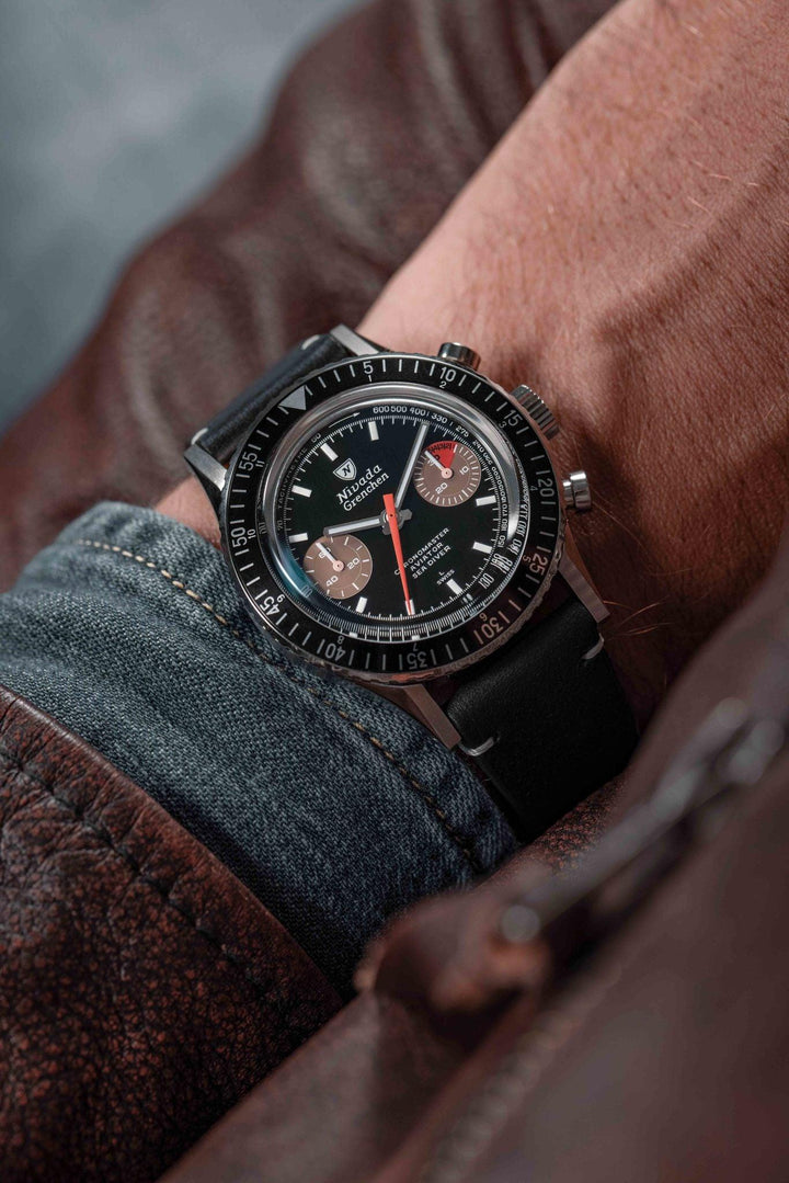 Nivada Grenchen Chronomaster Orange Boy 38mm 86012WM am Handgelenk