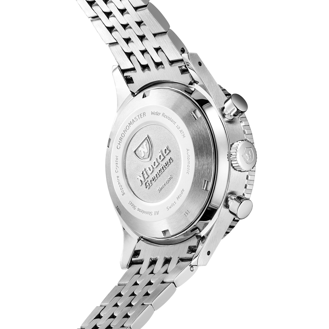 Nivada Grenchen Chronomaster Panda 41mm 85241M - Gehäuseboden