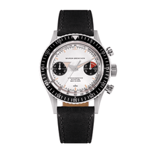 Nivada Grenchen Chronomaster Panda Inter.Bezel Manual 38mm 86010M03LC - Lederarmband Schwarz