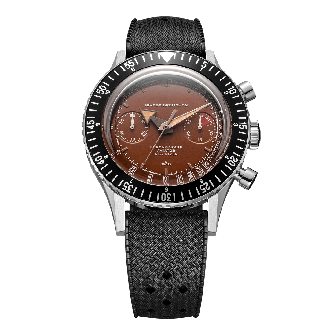 Nivada Grenchen Chronomaster Tropical 41mm 85141M01 - Kautschukarmband Tropic