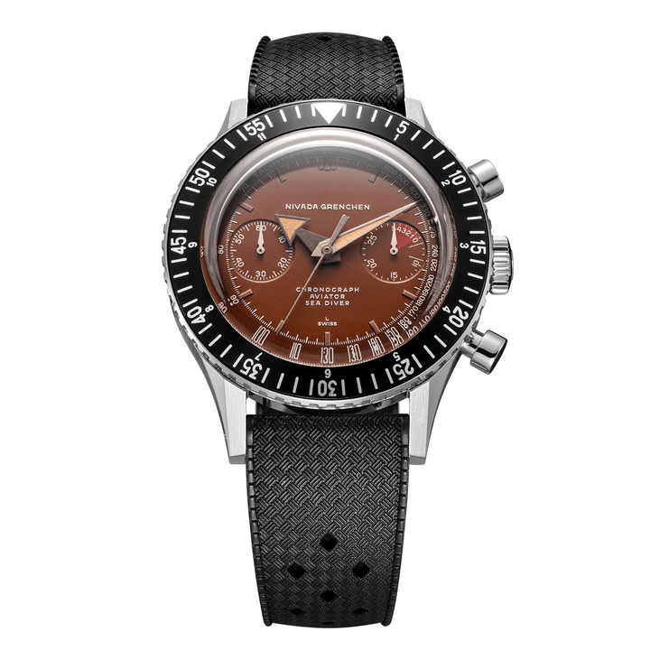 Nivada Grenchen Chronomaster Tropical 41mm 85141M01 - Kautschukarmband Tropic