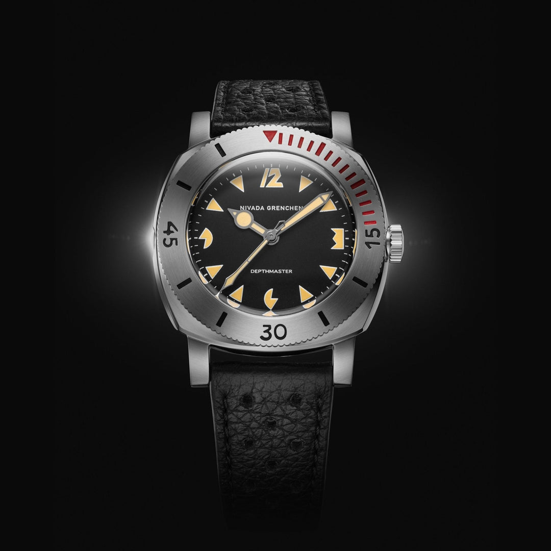 Nivada Grenchen Depthmaster Art Deco 39mm 14105A - Frontansicht