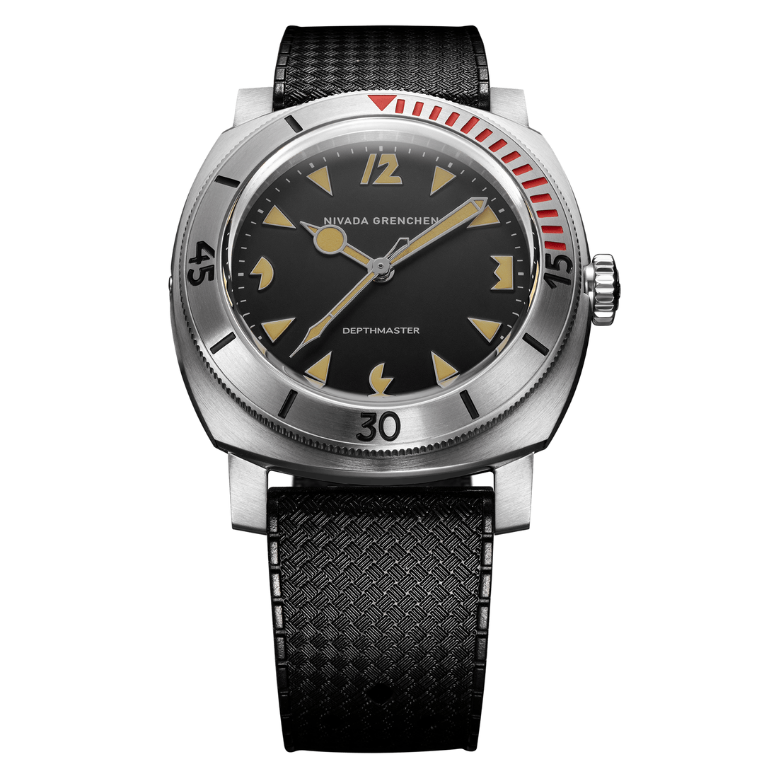 Nivada Grenchen Depthmaster Art Deco 42mm 14200A01 - Kautschukarmband Tropic