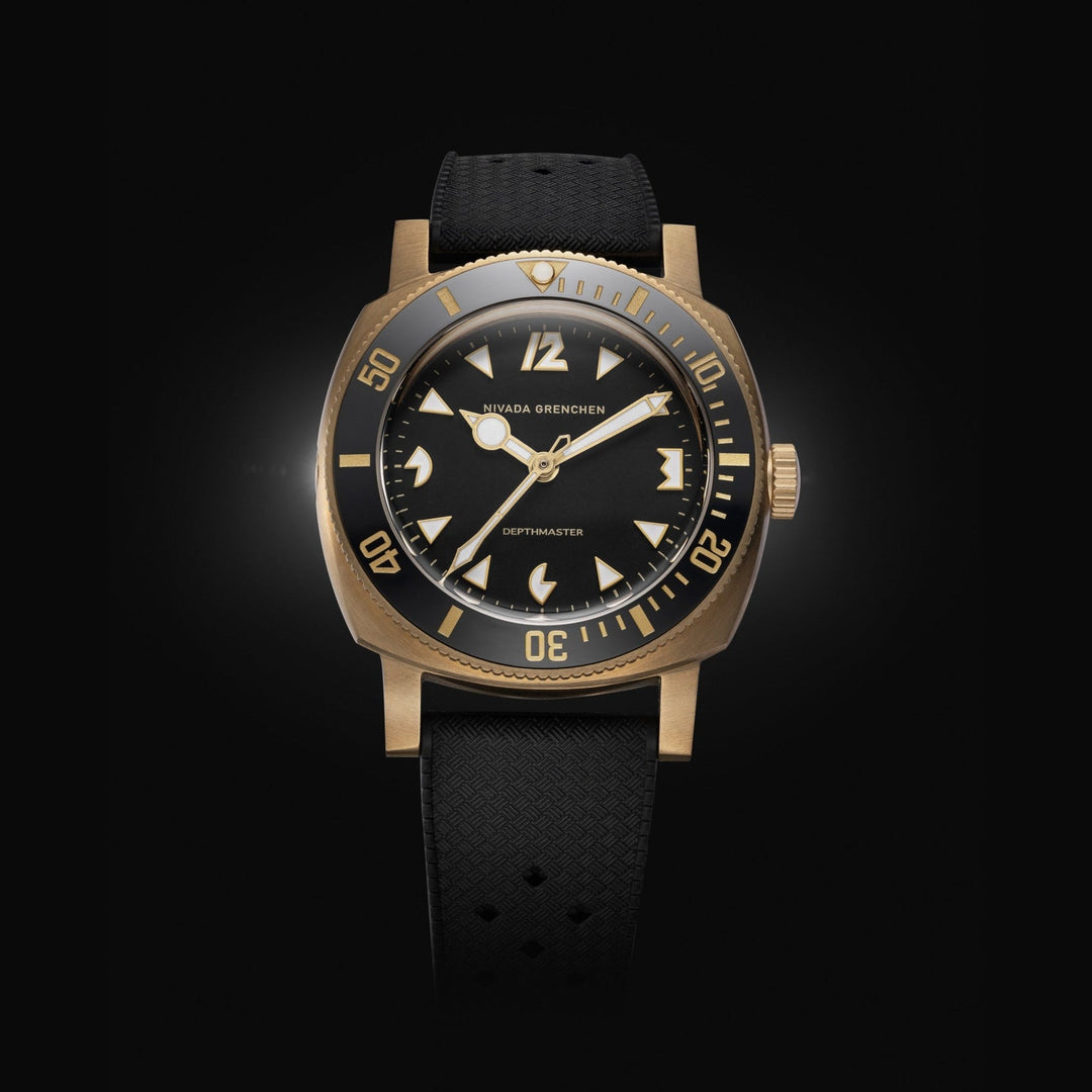 Nivada Grenchen Depthmaster Bronze 39mm 14123A - Frontansicht