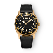 Nivada Grenchen Depthmaster Bronze 39mm 14123A17 - Lederarmband Schwarz