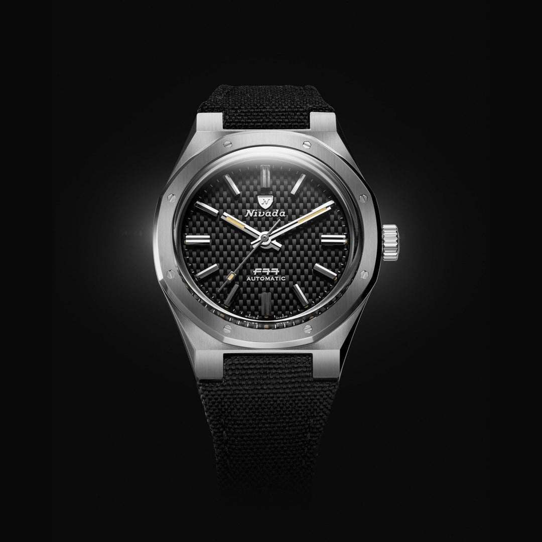 Nivada Grenchen F77 SST Black MK1 37mm 69000A77 - Frontansicht