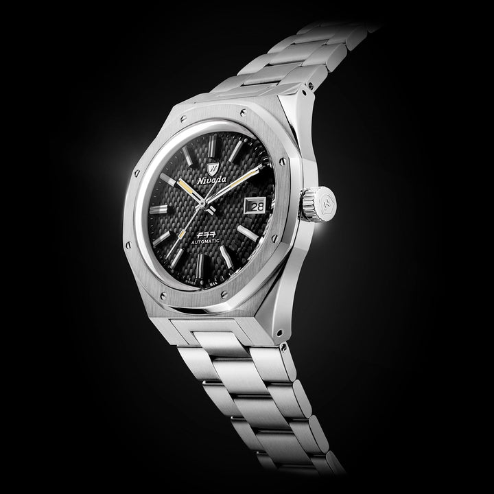 Nivada Grenchen F77 SST Black MK2 41mm 69041A77A - Gehäuse im Profil