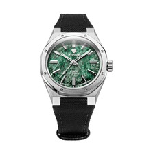 Nivada Grenchen F77 SST Green Aventurine MK1 37mm 68037A77-BC - Textilarmband Klettverschluss