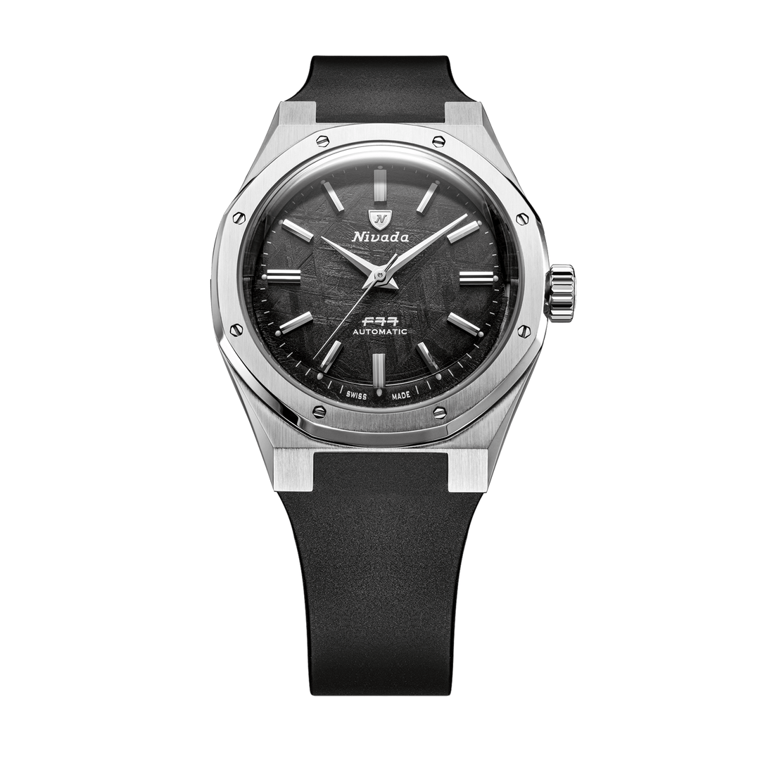 Nivada Grenchen F77 SST Meteorite MK2 38mm 68049A77-DR - Kautschukarmband Tropic