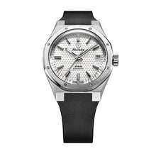 Nivada Grenchen F77 SST White MK2 38mm 69014A77-DR - Kautschukarmband Schwarz Mit Datum