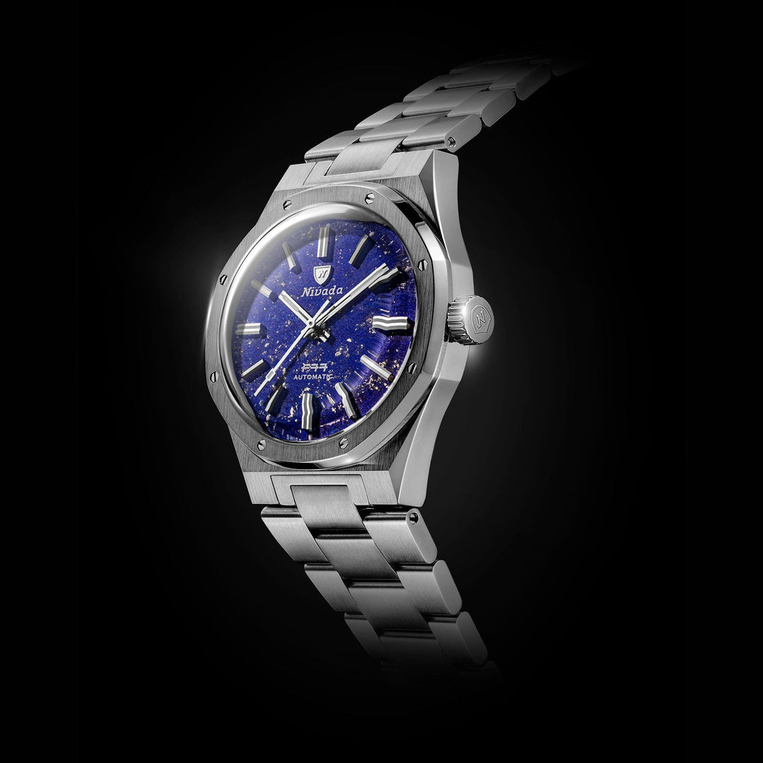 Nivada Grenchen F77 Titanium Lapis Lazuli MK1 37mm 68017A77 - Gehäuse im Profil