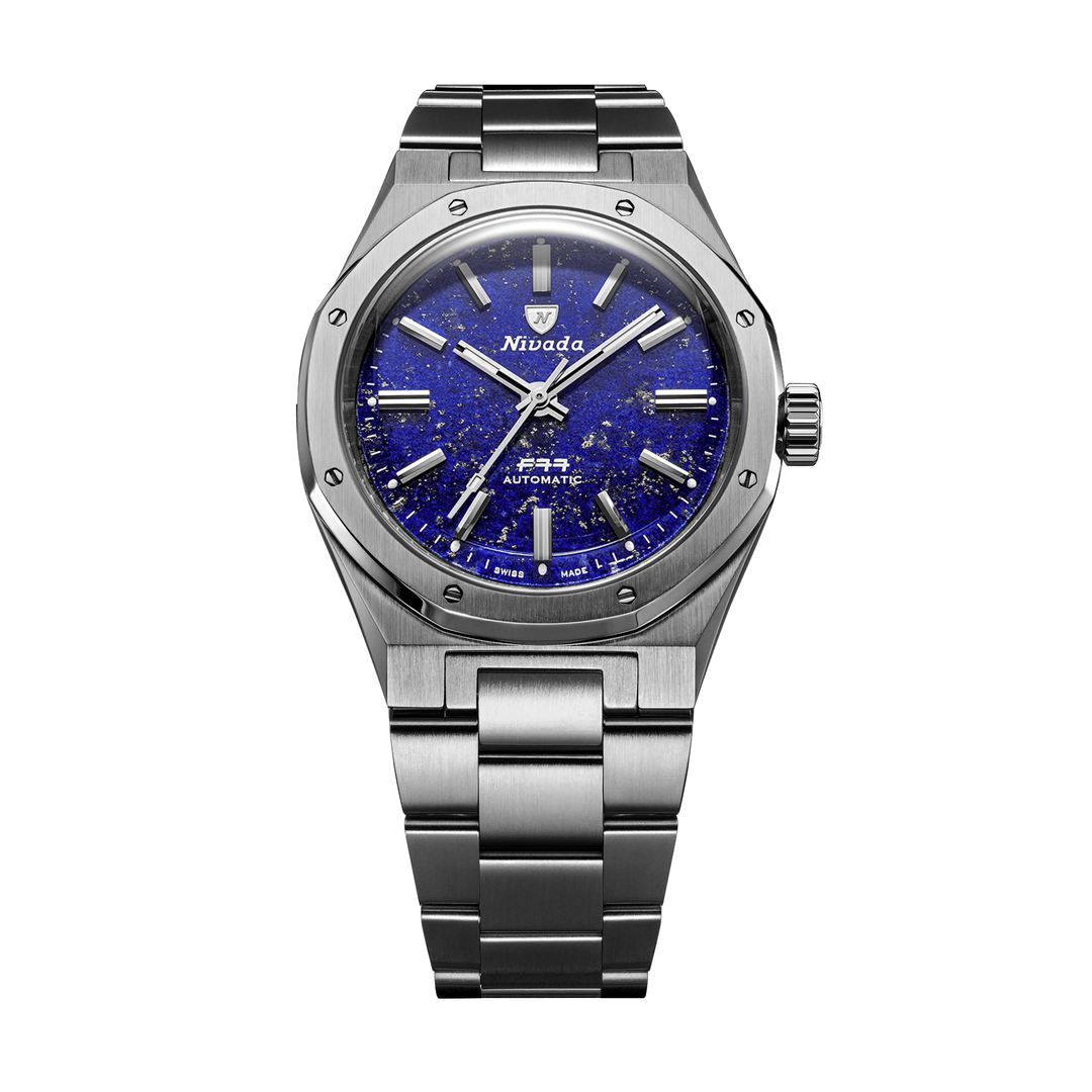 Nivada Grenchen F77 Titanium Lapis Lazuli MK1 37mm 68017A77 - Titanarmband