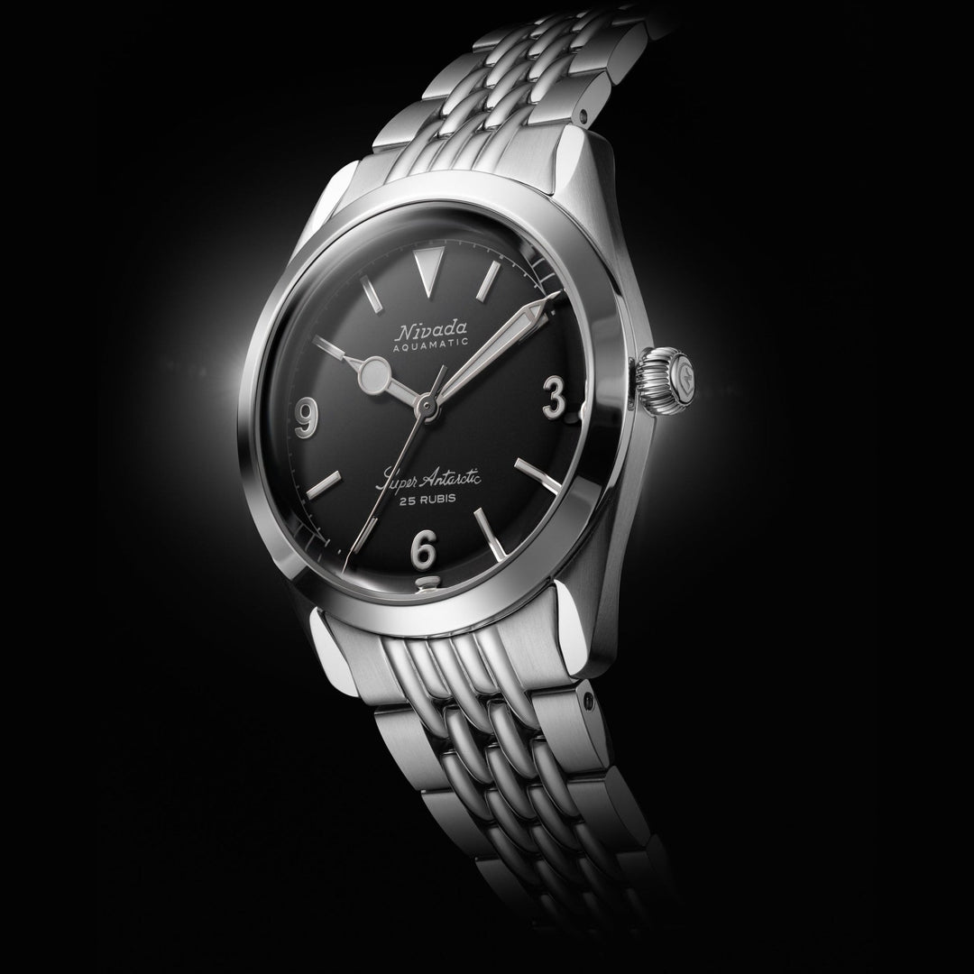 Nivada Grenchen Super Antarctic 3.6.9 Black 38mm 32039A - Gehäuse im Profil
