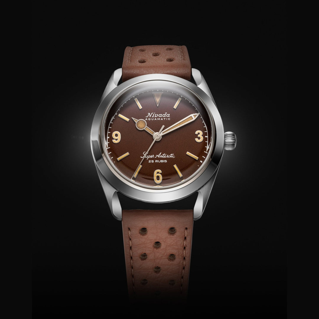 Nivada Grenchen Super Antarctic 3.6.9 Tropical 38mm 32031A - Zifferblatt im Detail