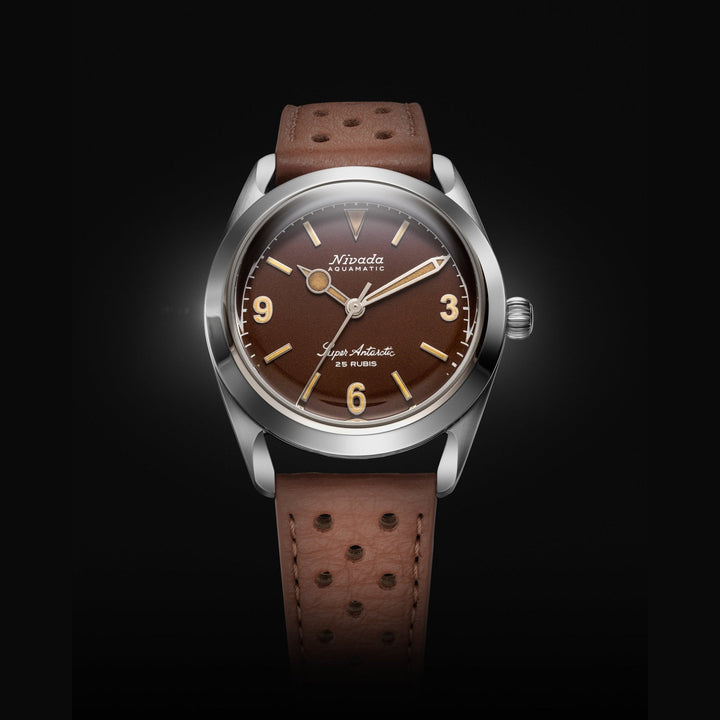 Nivada Grenchen Super Antarctic 3.6.9 Tropical 38mm 32031A - Zifferblatt im Detail