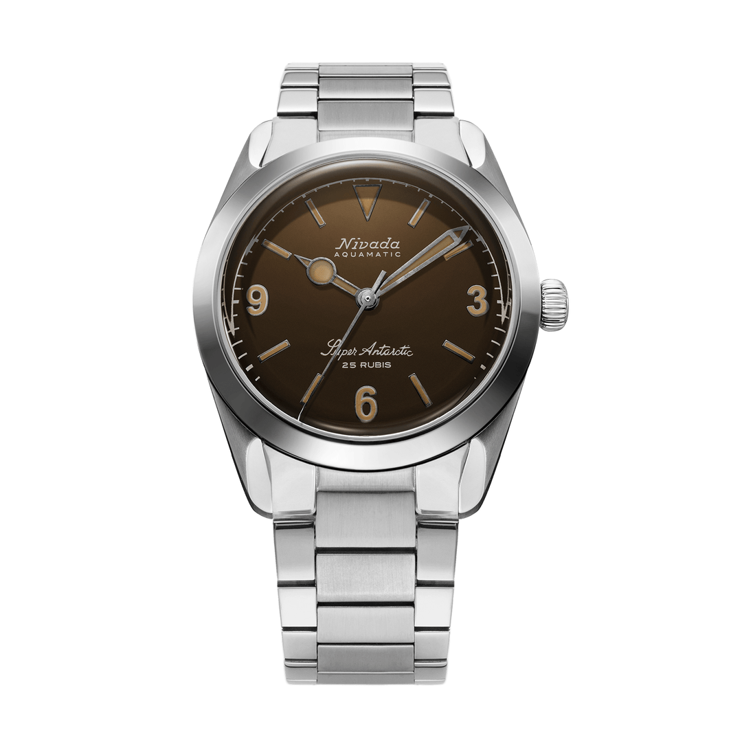 Nivada Grenchen Super Antarctic 3.6.9 Tropical 38mm 32031A20 - Edelstahlarmband Flat Link