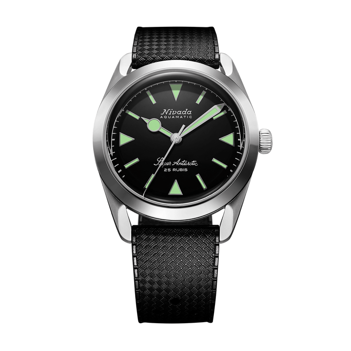Nivada Grenchen Super Antarctic Green 38mm 32026A01 - Kautschukarmband Tropic