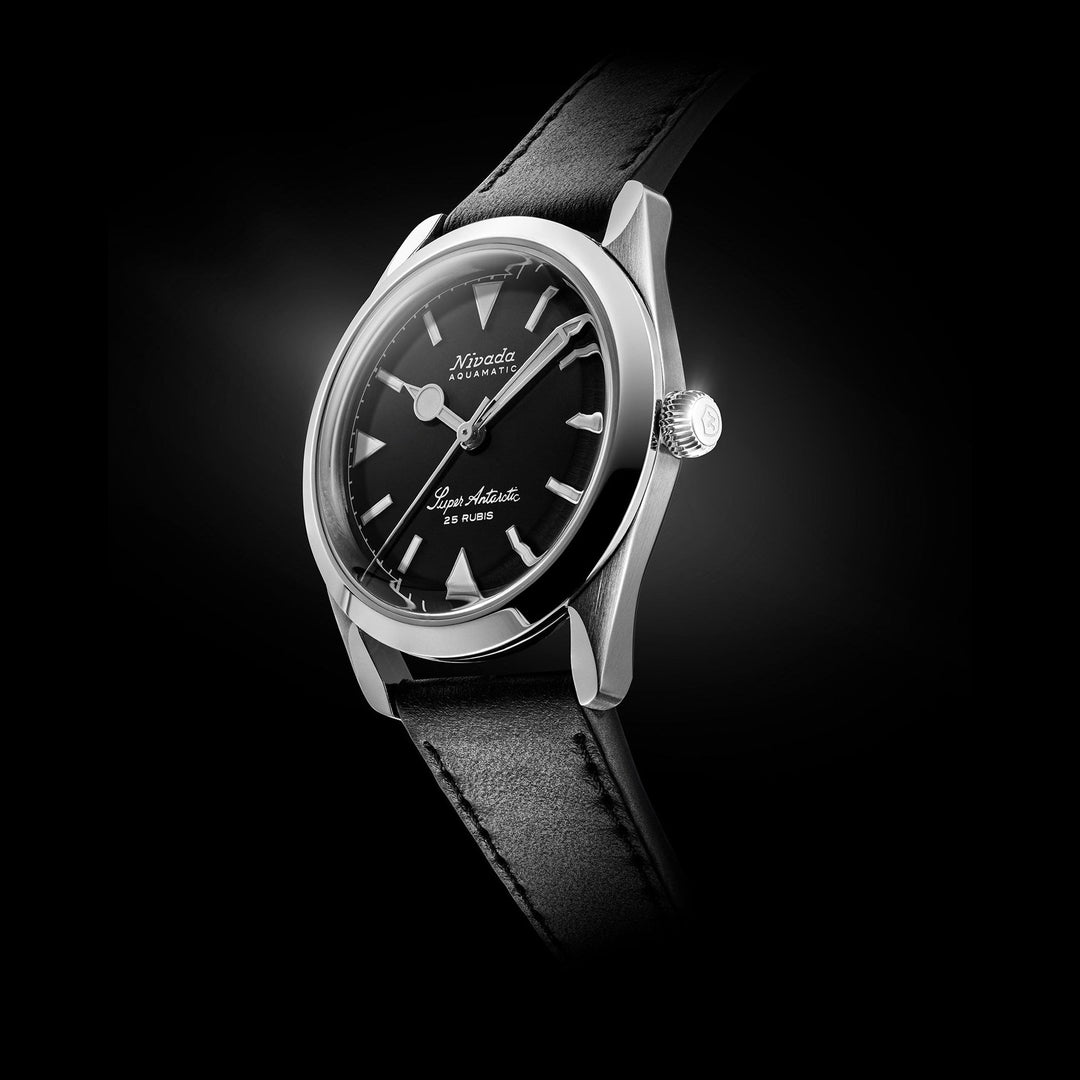 Nivada Grenchen Super Antarctic White 38mm 32025A - Gehäuse im Profil