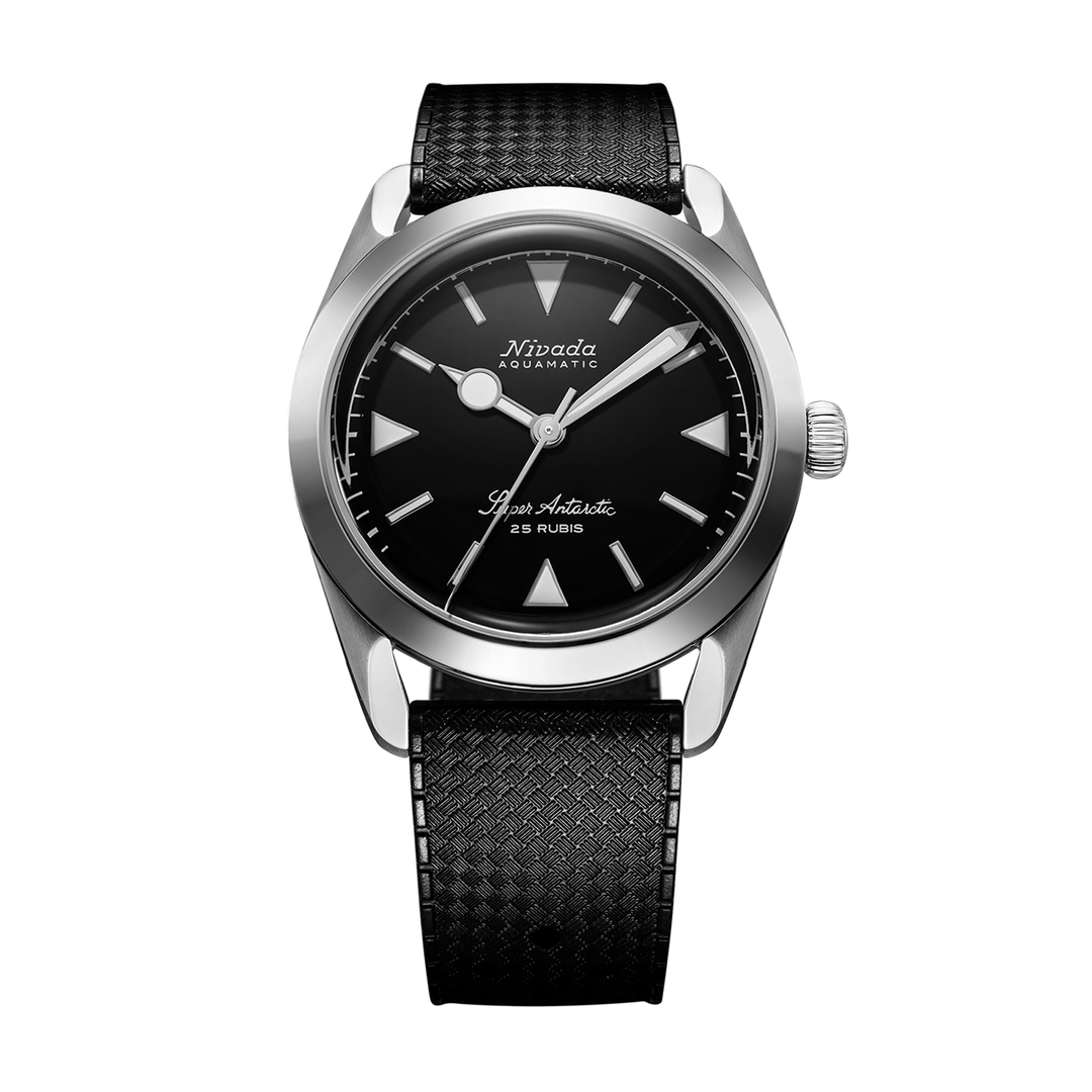 Nivada Grenchen Super Antarctic White 38mm 32025A01 - Kautschukarmband Tropic