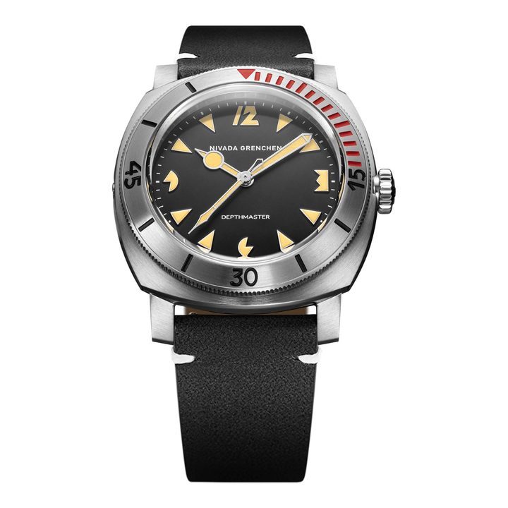 Nivada Grenchen Depthmaster Art Deco 42mm 14200A – Herrenuhr 42 mm, Zifferblatt Schwarz