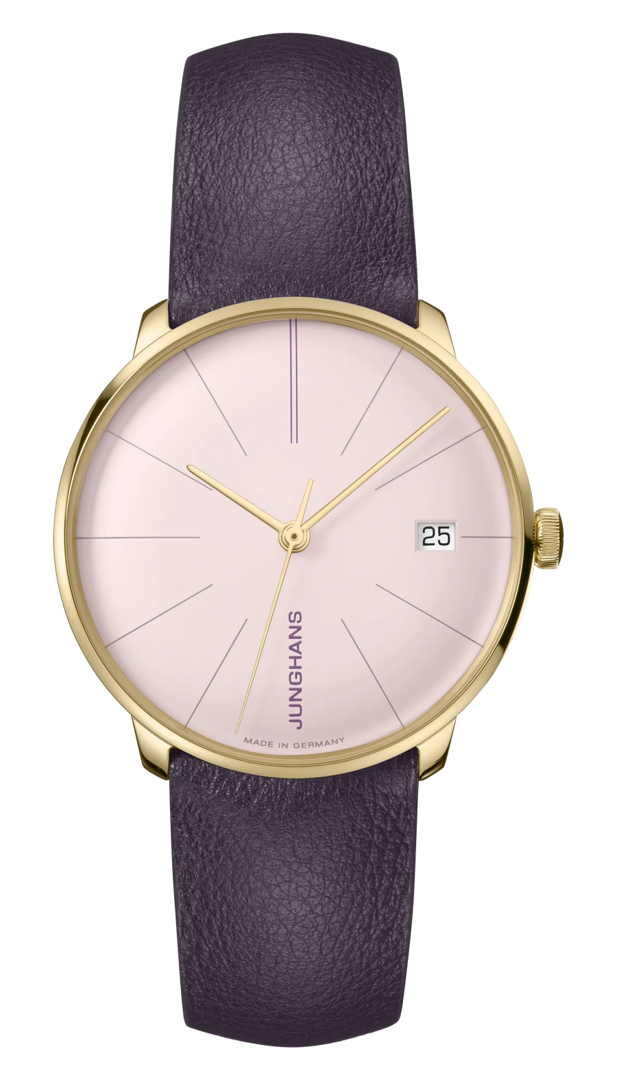 Junghans Meister fein Kleine Automatic 35mm 27/7232.00 - Zifferblatt Rosa, Armband Leder
