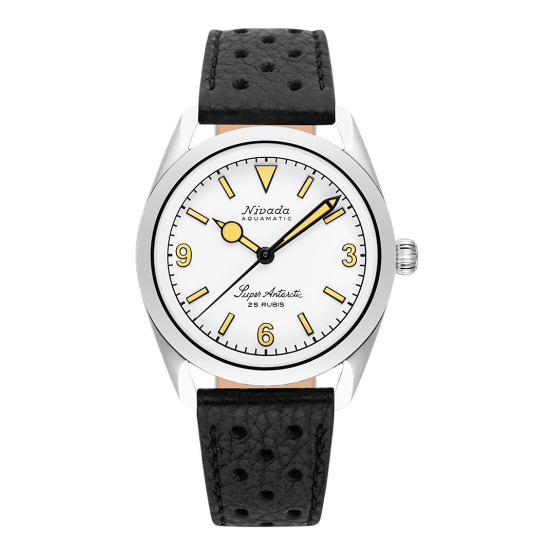 Nivada Grenchen Super Antarctic White 3.6.9 Cream 32066A – Herrenuhr 38 mm, Zifferblatt Creme