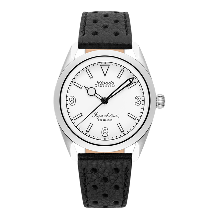 Nivada Grenchen Super Antarctic White 3.6.9 32067A – Herrenuhr 38 mm, Zifferblatt Weiß