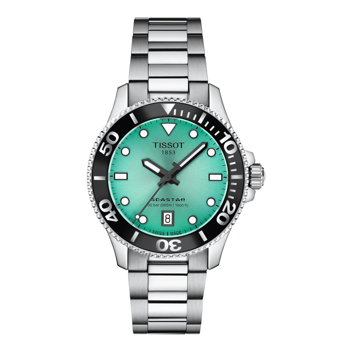 Tissot Seastar 1000 36mm T120.210.11.091.00 – Uhr Edelstahl mit türkisfarbenem Zifferblatt