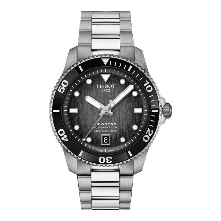 Tissot Seastar 1000 Powermatic 80 40mm T120.807.11.051.00 – Herrenuhr Edelstahl mit schwarzem Zifferblatt