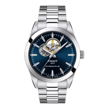 Tissot Gentleman Powermatic 80 Open Heart T127.407.11.041.01 – Herrenuhr Edelstahl mit blauem Zifferblatt