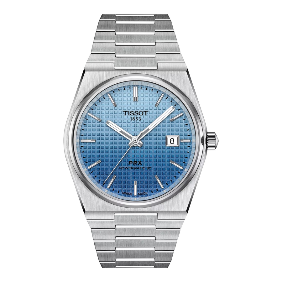 Tissot PRX Powermatic 80 T137.407.11.351.01 – Herrenuhr Edelstahl mit eisblauem Zifferblatt