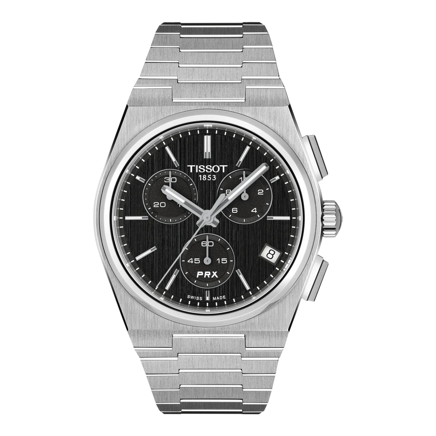 Tissot PRX Chronograph Quarz 41mm T137.417.11.051.00 – Herrenuhr Edelstahl mit schwarzem Zifferblatt