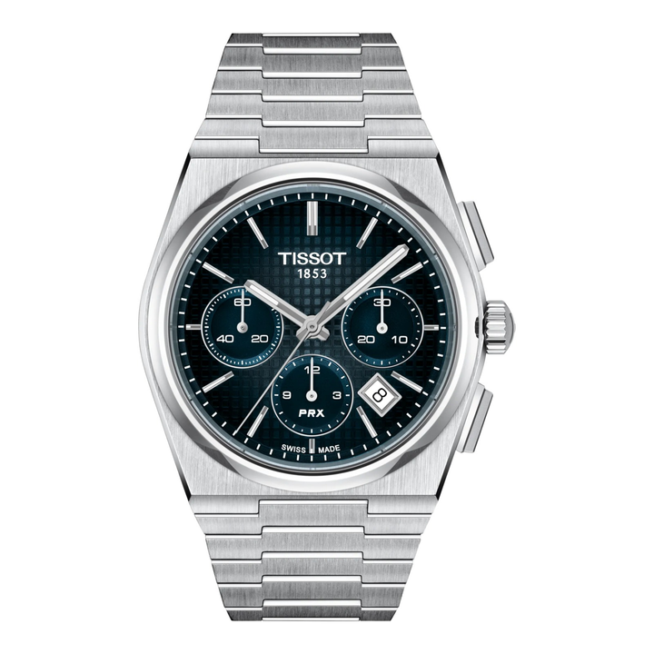 Tissot PRX Automatic Chronograph T137.427.11.041.01 – Herrenuhr Edelstahl mit blauem Verlaufs-Zifferblatt