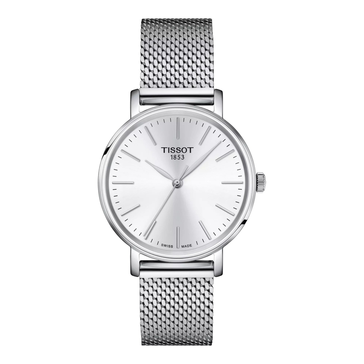 Tissot Everytime 34mm T143.210.11.011.00 – Damenuhr Edelstahl mit weißem Zifferblatt