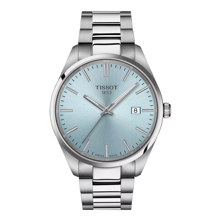 Tissot PR 100 40mm T150.410.11.351.00 – Herrenuhr Edelstahl mit eisblauem Zifferblatt