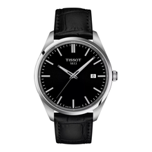 Tissot PR 100 40mm T150.410.16.051.00 – Herrenuhr Edelstahl mit schwarzem Zifferblatt und Lederarmband