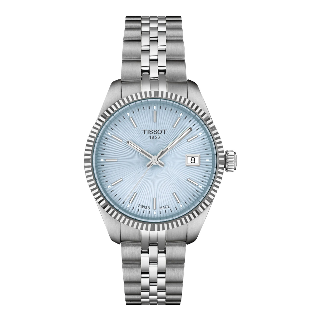 Tissot Ballade 34mm T156.210.11.351.00 – Damenuhr Edelstahl mit hellblauem Zifferblatt