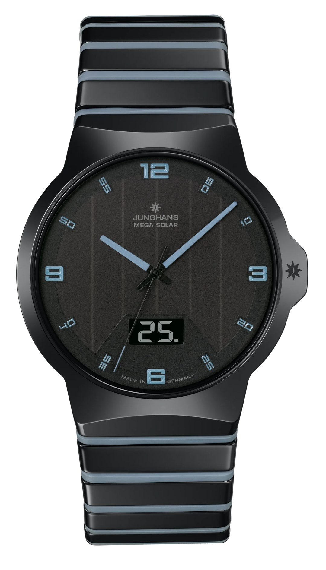 Junghans Force Mega Solar 40,4mm 18/1400.44 - Zifferblatt Schwarz, Armband Keramik