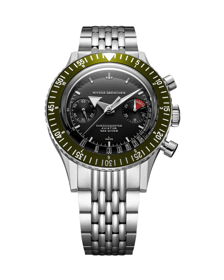 Nivada Grenchen Chronomaster White Broad Arrow Inter.Bezel Manual 86007WM – Ansicht 2