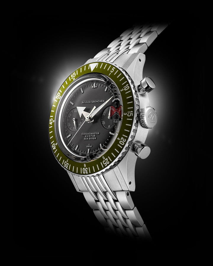 Nivada Grenchen Chronomaster White Broad Arrow Inter.Bezel Manual 86007WM – Ansicht 3