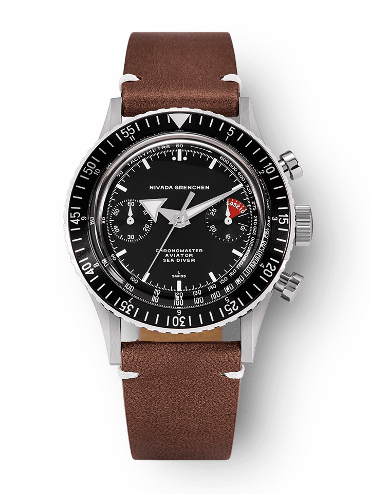 Nivada Grenchen Chronomaster White Broad Arrow Inter.Bezel Manual 86007WM – Ansicht 6