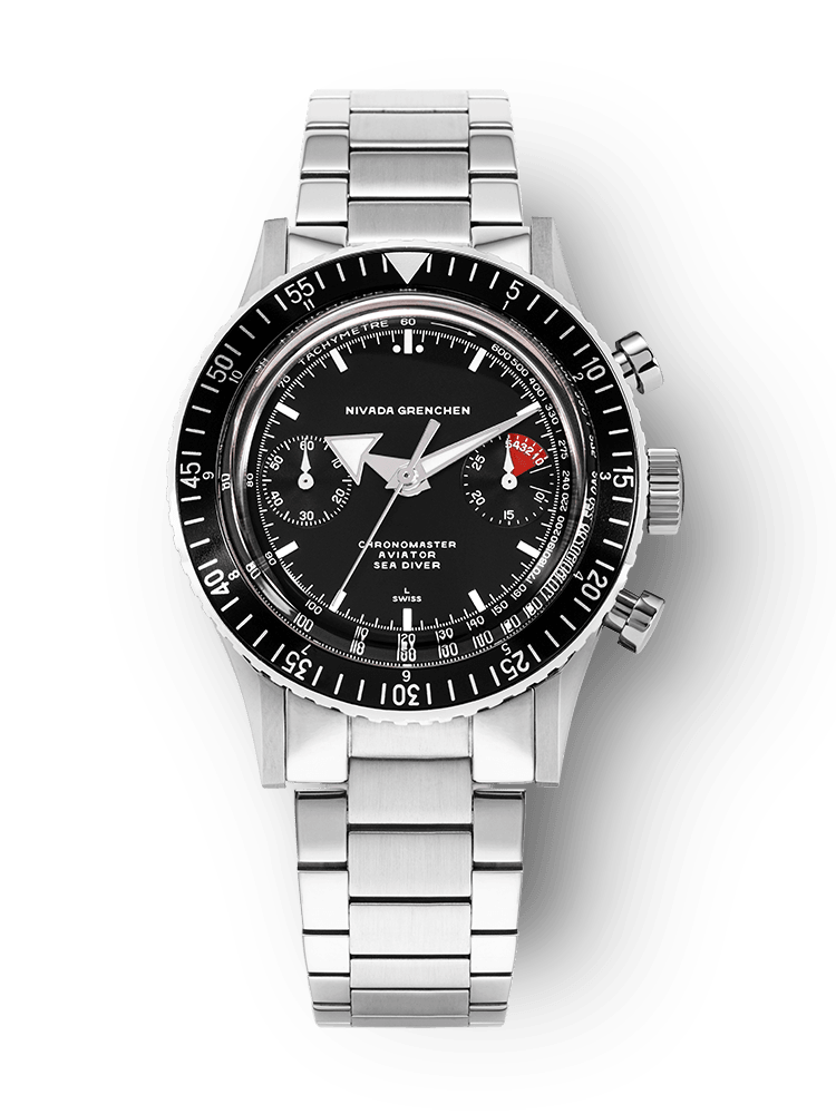 Nivada Grenchen Chronomaster White Broad Arrow Inter.Bezel Manual 86007WM – Ansicht 7