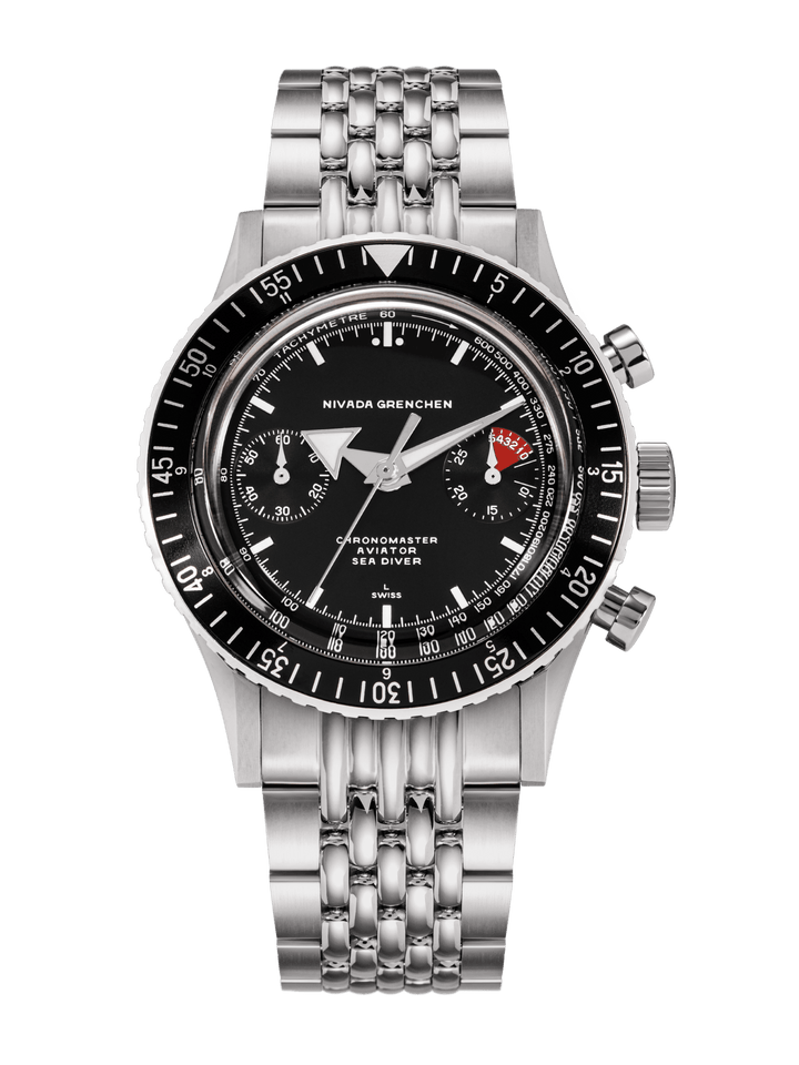 Nivada Grenchen Chronomaster White Broad Arrow Inter.Bezel Manual 86007WM – Ansicht 8