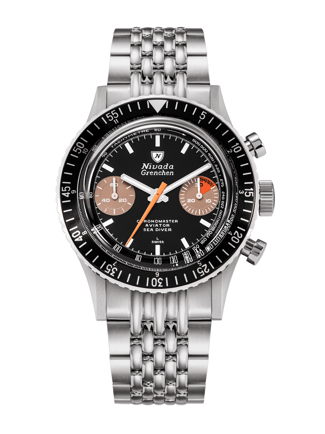 Nivada Grenchen Chronomaster White Orange Boy Inter.Bezel Manual 86012WM – Ansicht 8